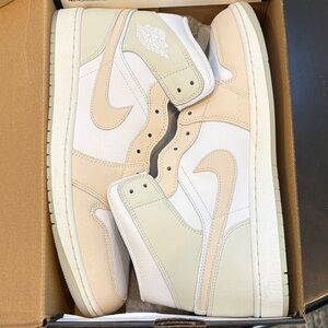 Nike Jordans Men's Tan and White Sneakers